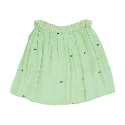 Vintage Green Check Mini Skirt