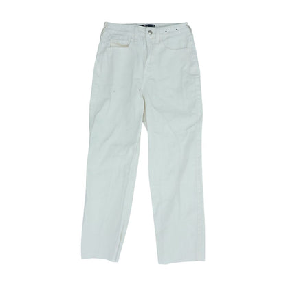 White High Rise Straight Leg Jeans