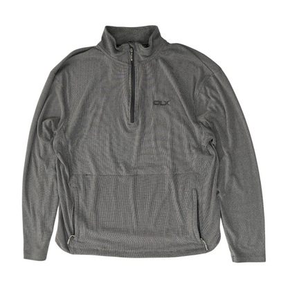 Gray Check 1/4 Zip Pullover