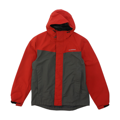 Red Color Block Rain Jacket
