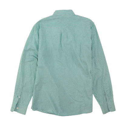 Green Check Long Sleeve Button Down