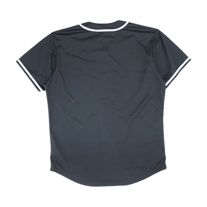 Black Graphic Short Sleeve Button Down