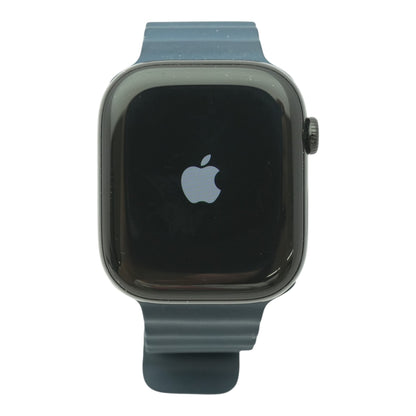46mm Series 10 Jet Black Smartwatch Blue Band Small