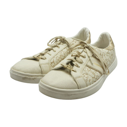 Beige Low Top Athletic Shoes