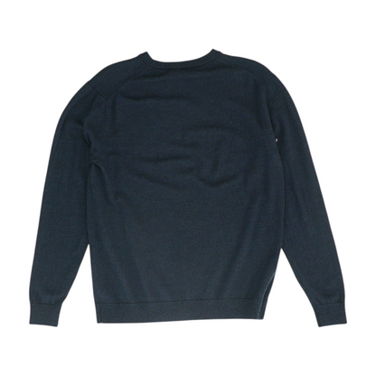 Navy Solid Pullover Sweater