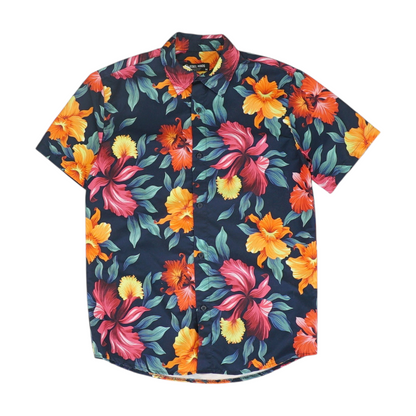 Multi Floral Short Sleeve Button Down