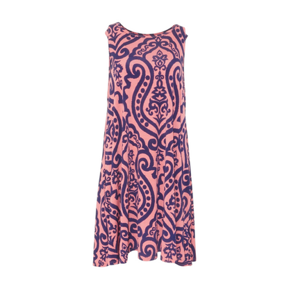 Pink Print Midi Dress