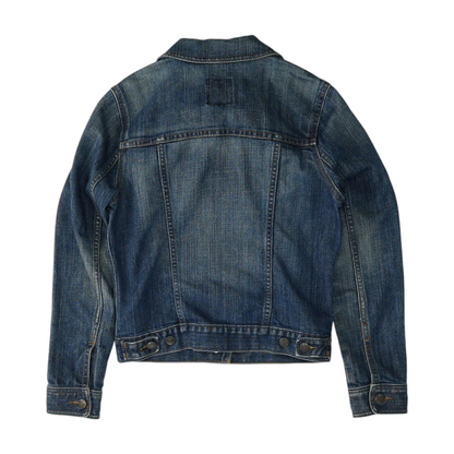Blue Solid Denim Jacket