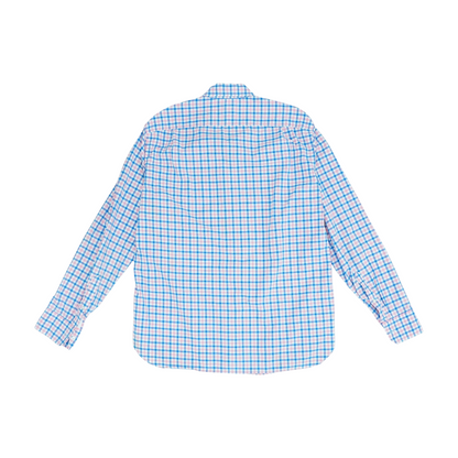 White Check Long Sleeve Button Down