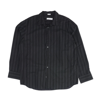 Black Striped Long Sleeve Button Down