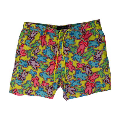 Neon Yellow Graphic Swim Bottom