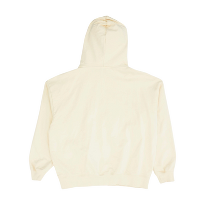 Beige Solid Hoodie Pullover