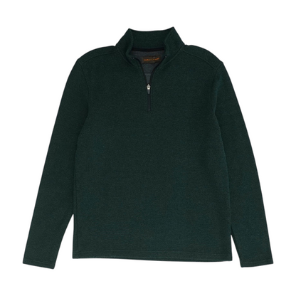 Green Solid 1/4 Zip Sweater