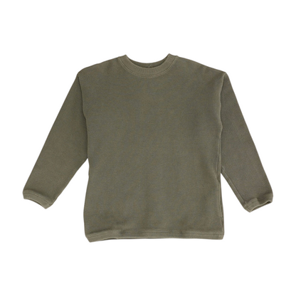Gray Solid Pullover Sweater