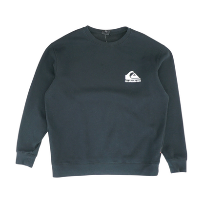 Black Solid Sweatshirt Pullover