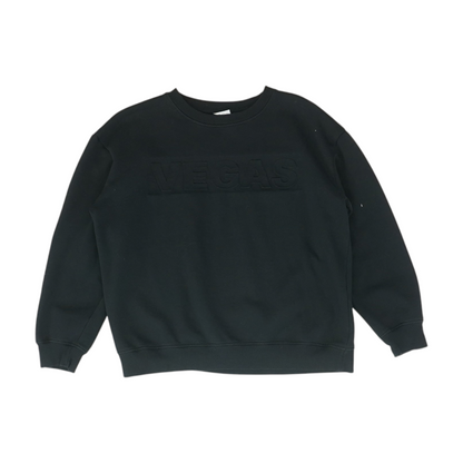 Black Solid Sweatshirt Pullover