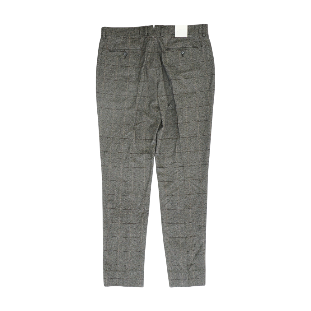Brown Chevron Slim Pants