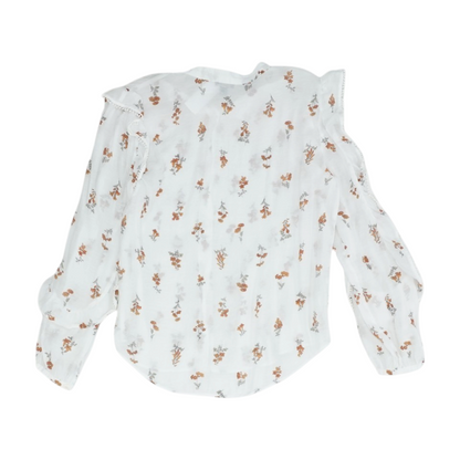 White Floral Button Down