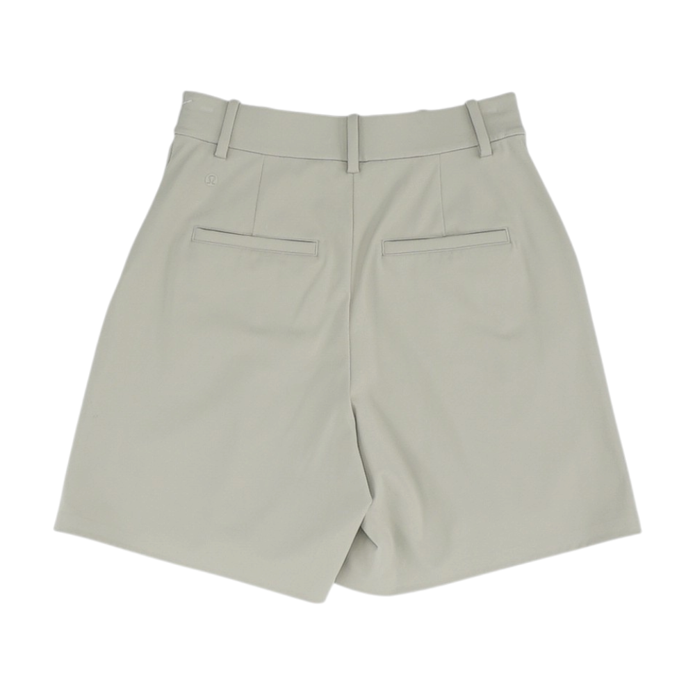 Beige Solid Casual Shorts