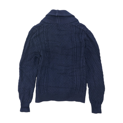 Navy Solid Cardigan Sweater