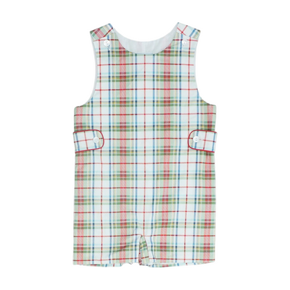 Multi Plaid Sleeveless One-Piece