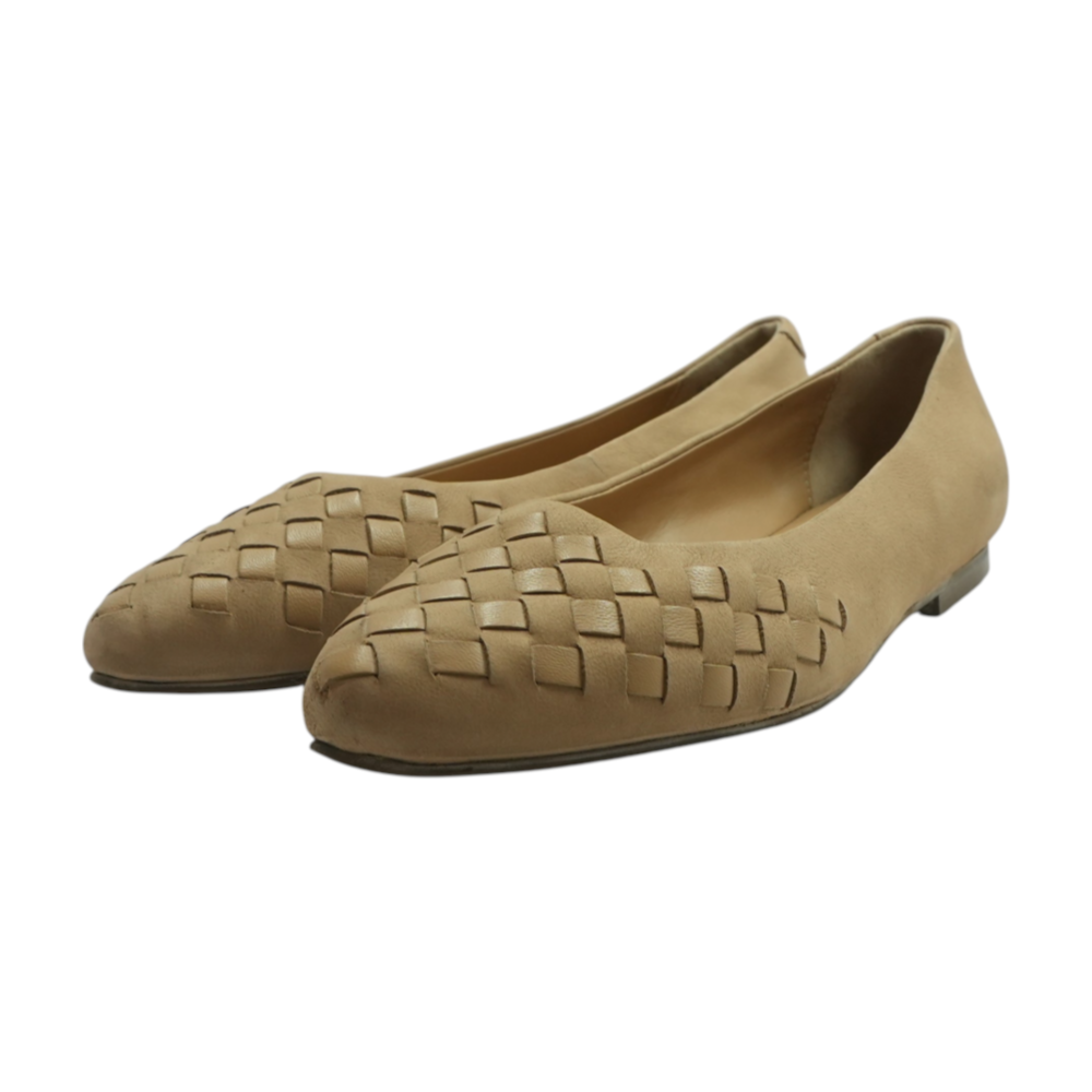 Tan Slip-On Flats