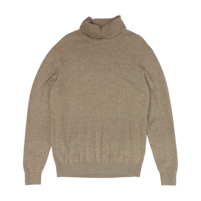 Beige Solid Pullover Sweater