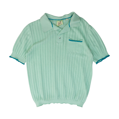 Green Solid Short Sleeve Polo
