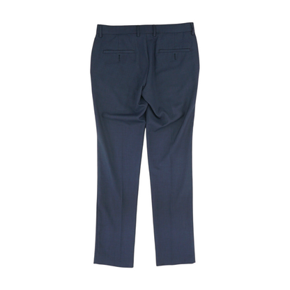 Navy Herringbone Skinny Pants