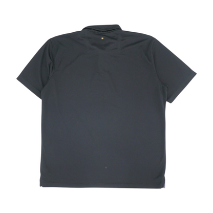Black Solid Short Sleeve Polo