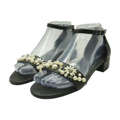 Maeve Jewel Black Sandals