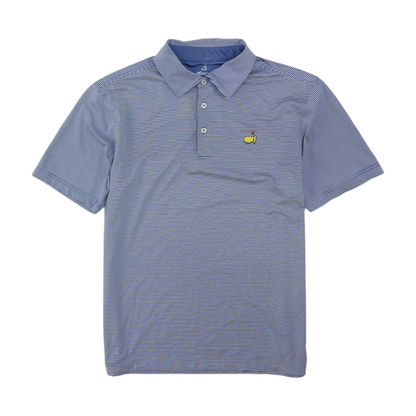 Blue Striped Short Sleeve Polo