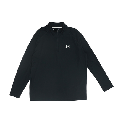 Black Solid 1/4 Zip Pullover
