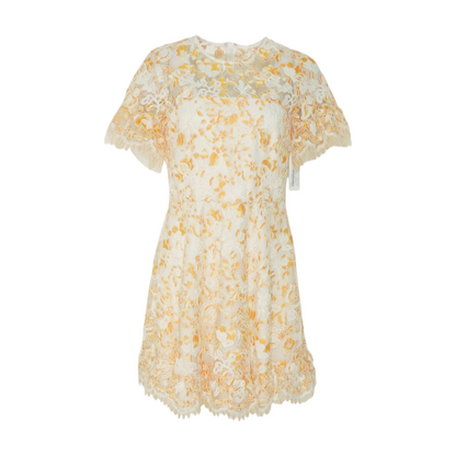 Sora Sunset Embroidered Lace Mini Dress