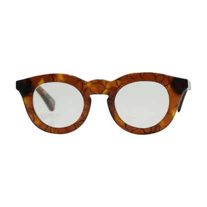 Brown Profuse Round Prescription Eyewear