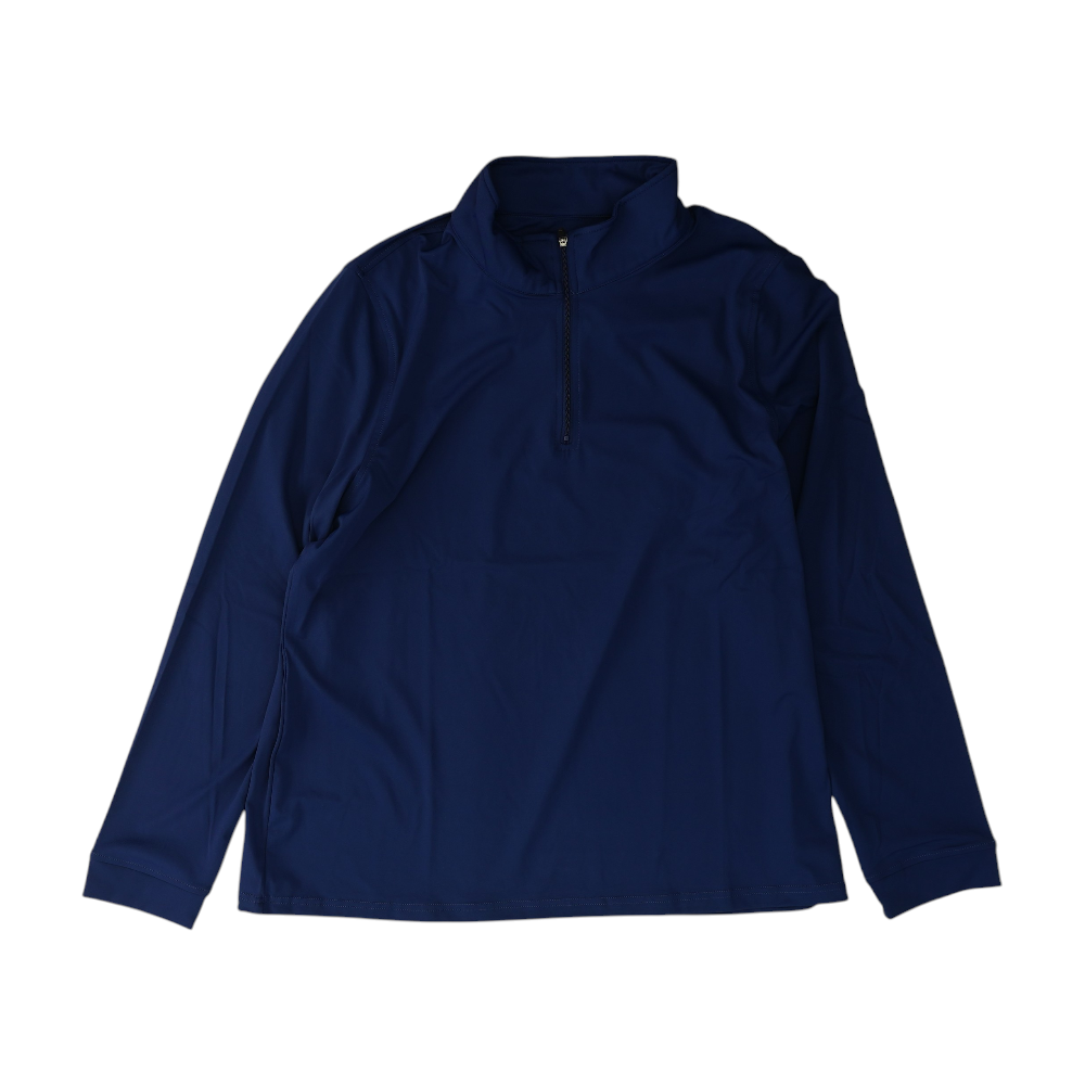 Navy Solid 1/4 Zip Pullover