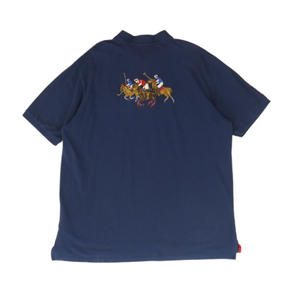 Navy Solid Short Sleeve Polo