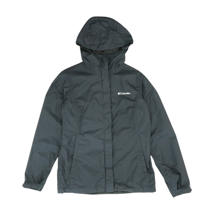 Black Solid Rain Jacket