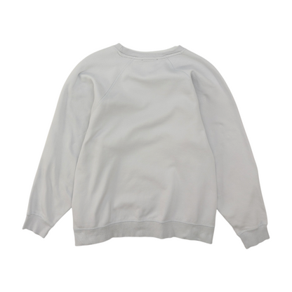Blue Solid Sweatshirt Pullover