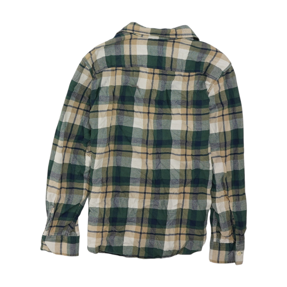 Green Plaid Flannel Button Down