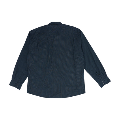 Black Solid Long Sleeve Button Down