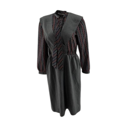 Vintage Multi Abstract Midi Dress