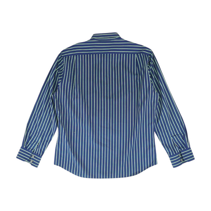 Green Striped Long Sleeve Button Down