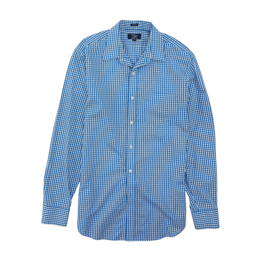 Blue Check Long Sleeve Button Down