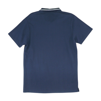 Navy Solid Short Sleeve Polo