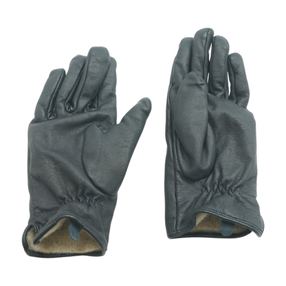 Navy Leather Gloves