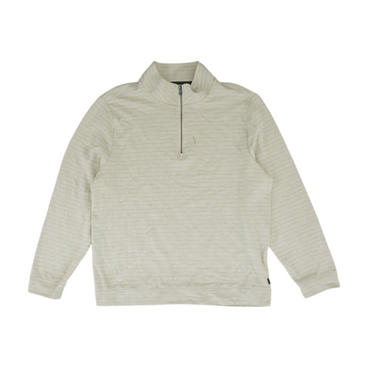 Beige Print 1/4 Zip Pullover