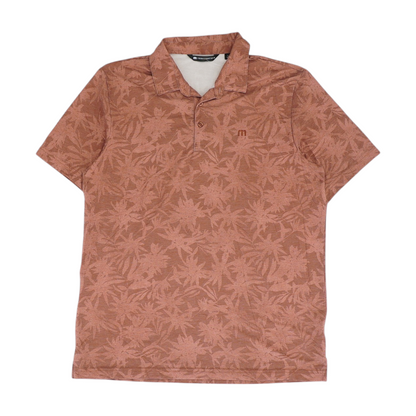 Rust Print Short Sleeve Polo