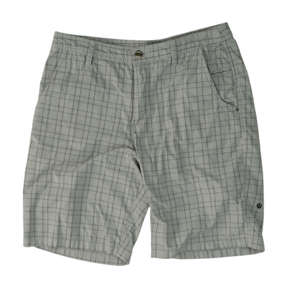 Gray Plaid Chino Shorts