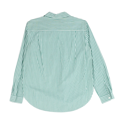 Green Striped Button Down